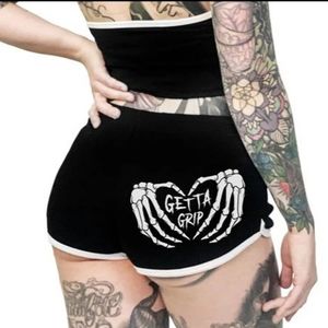 Get a Grip skeleton Booty Shorts 2XL